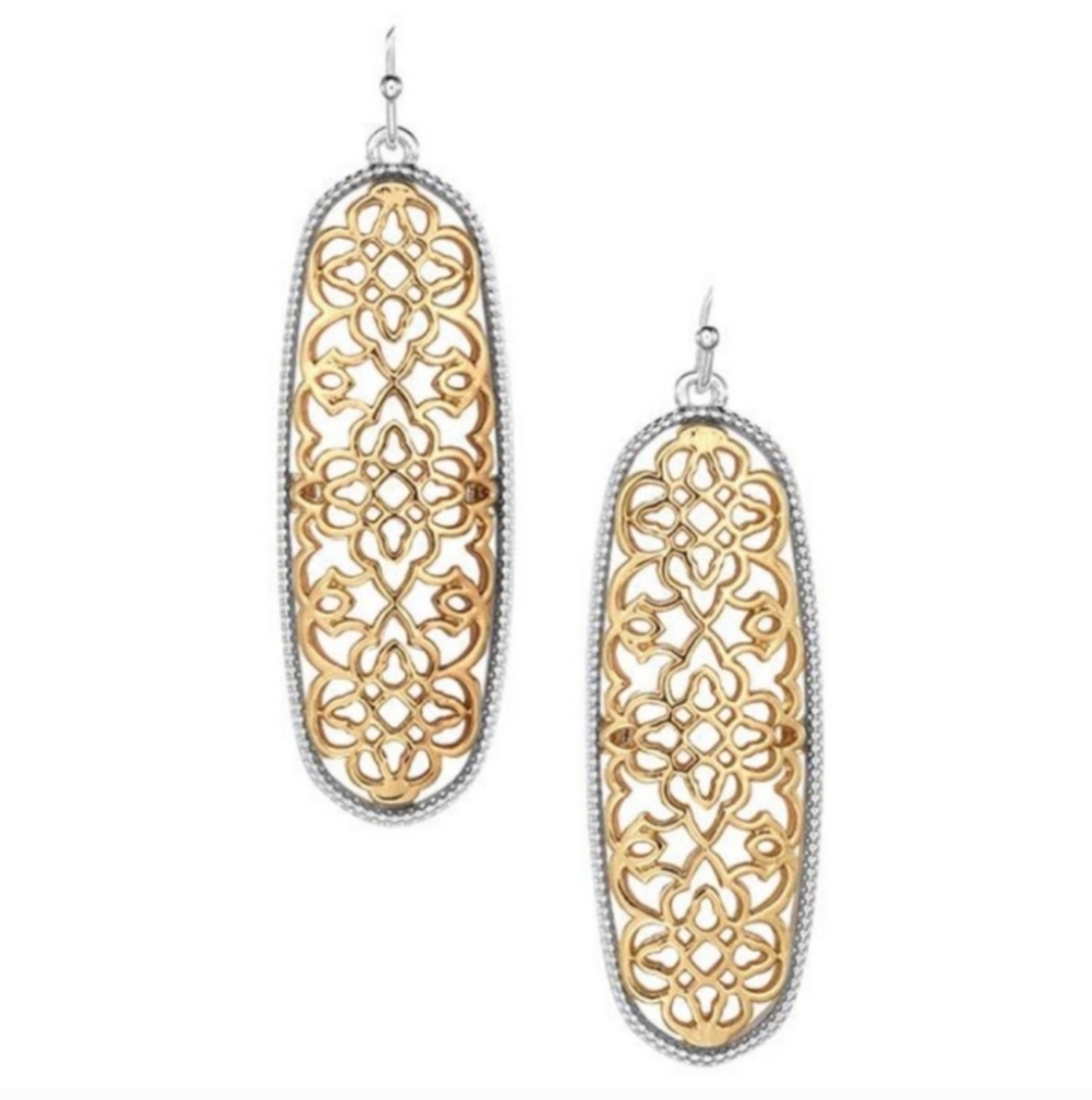 Avon Signature Collection Eden Long Filigree Earrings NIB